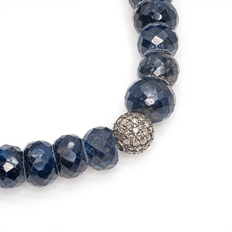Diamond & Sapphire Bead Bracelet