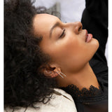 Diamond & Silver Bar Studs