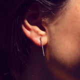 Diamond & Silver Bar Studs