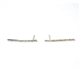 Diamond & Silver Bar Studs