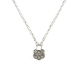 Diamond & Silver Chunky Lock Necklace