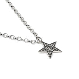 Diamond & Silver Chunky Star Necklace