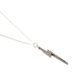 Diamond & Silver Lightning Bolt Necklace