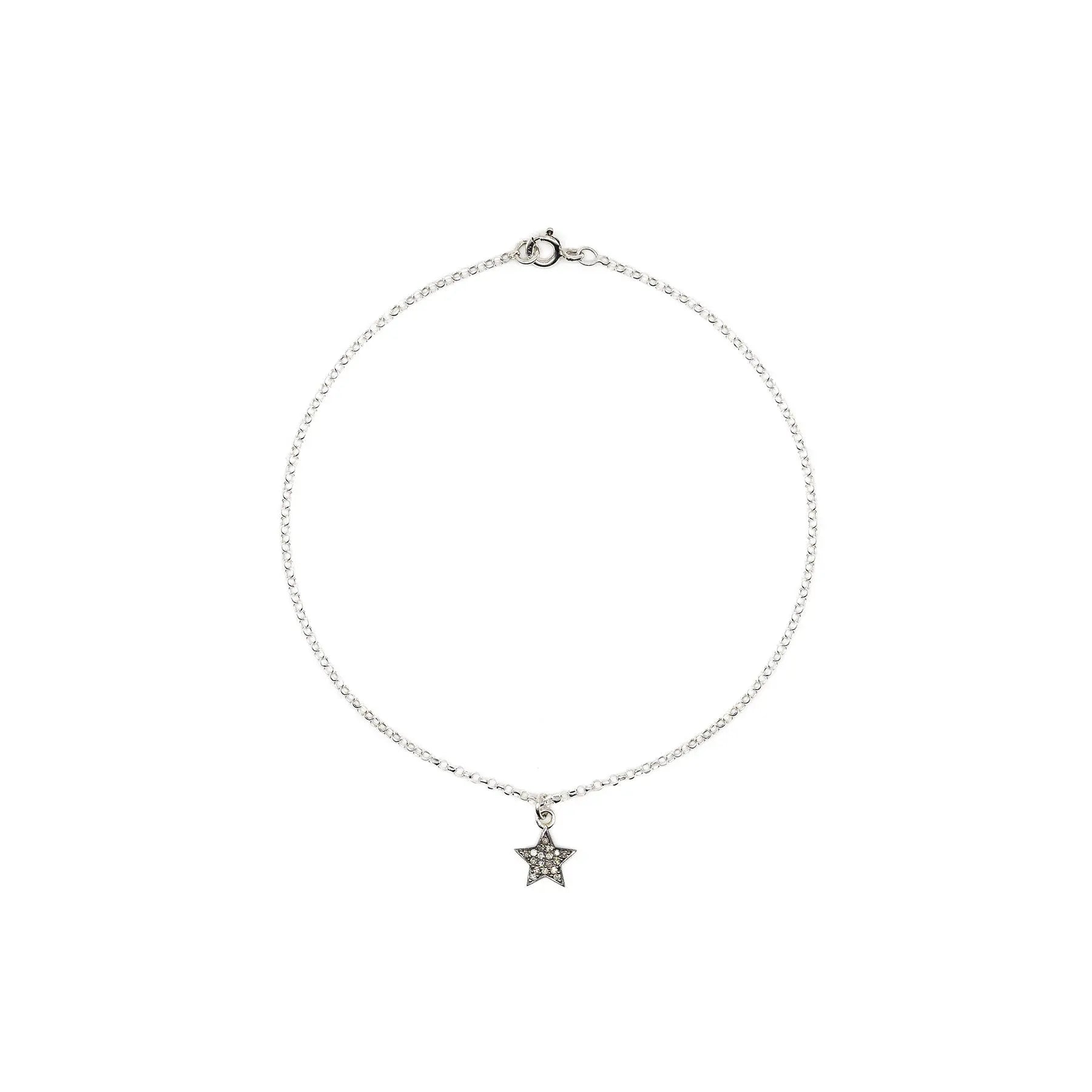 Diamond Star & Silver Anklet