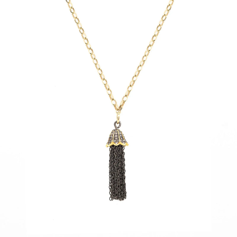 Diamond & Tassel Necklace