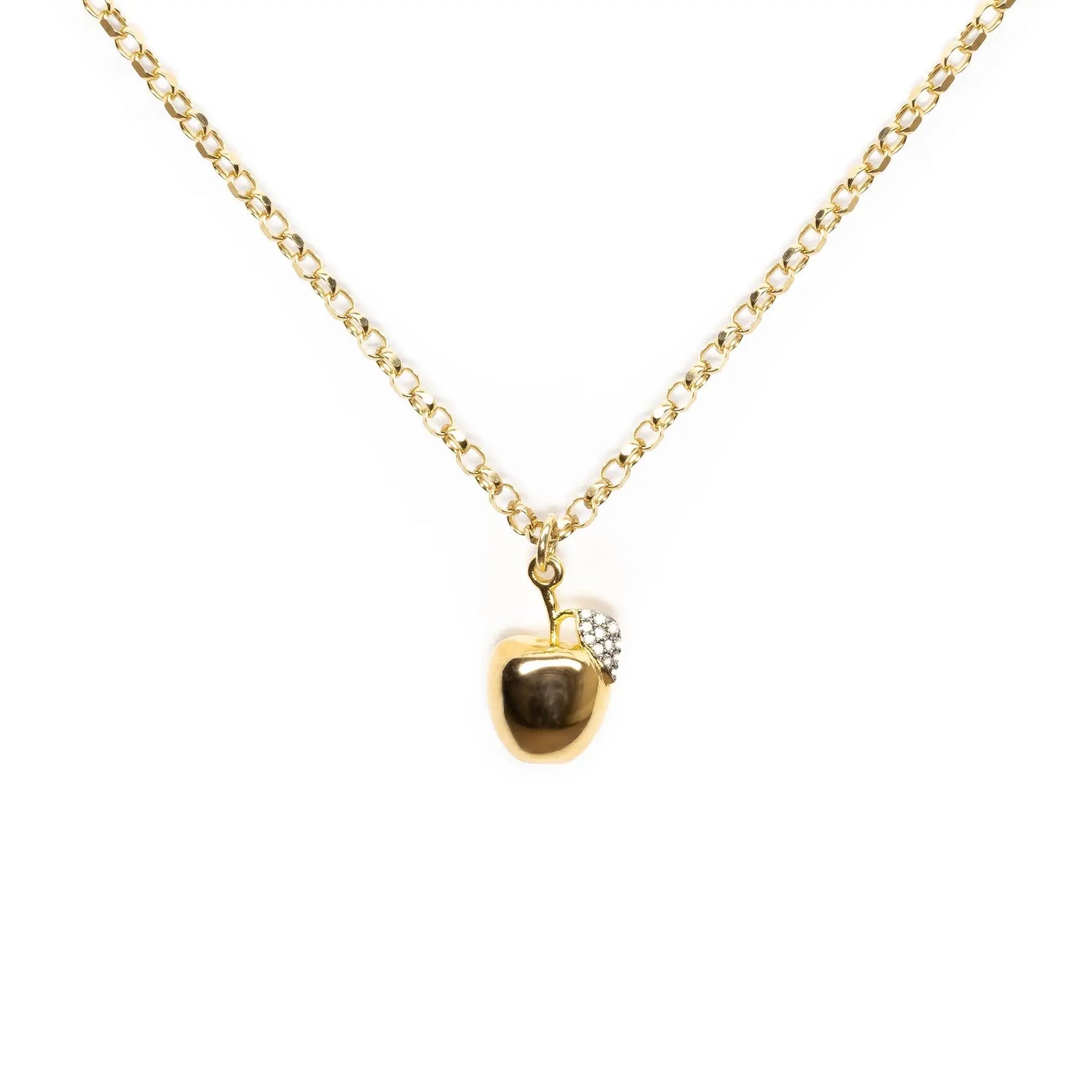 Diamond and Golden Apple Necklace