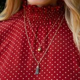Diamond & Gold Pear Necklace