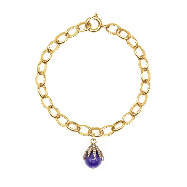 Diamond Claw & Amethyst Bracelet
