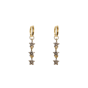 Diamond Daisy Drop Earrings