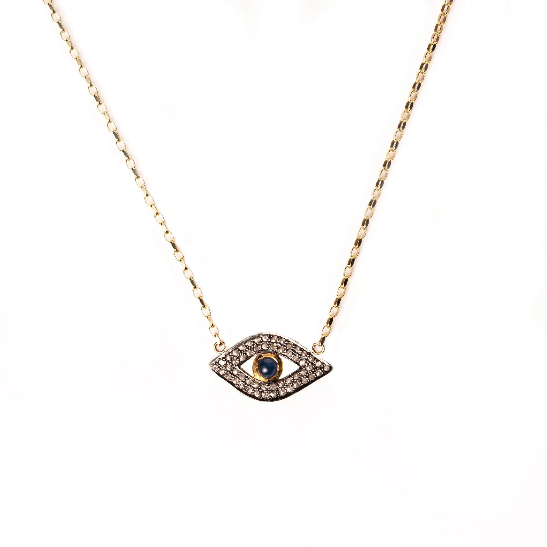 Pavé Diamond Evil Eye Necklace