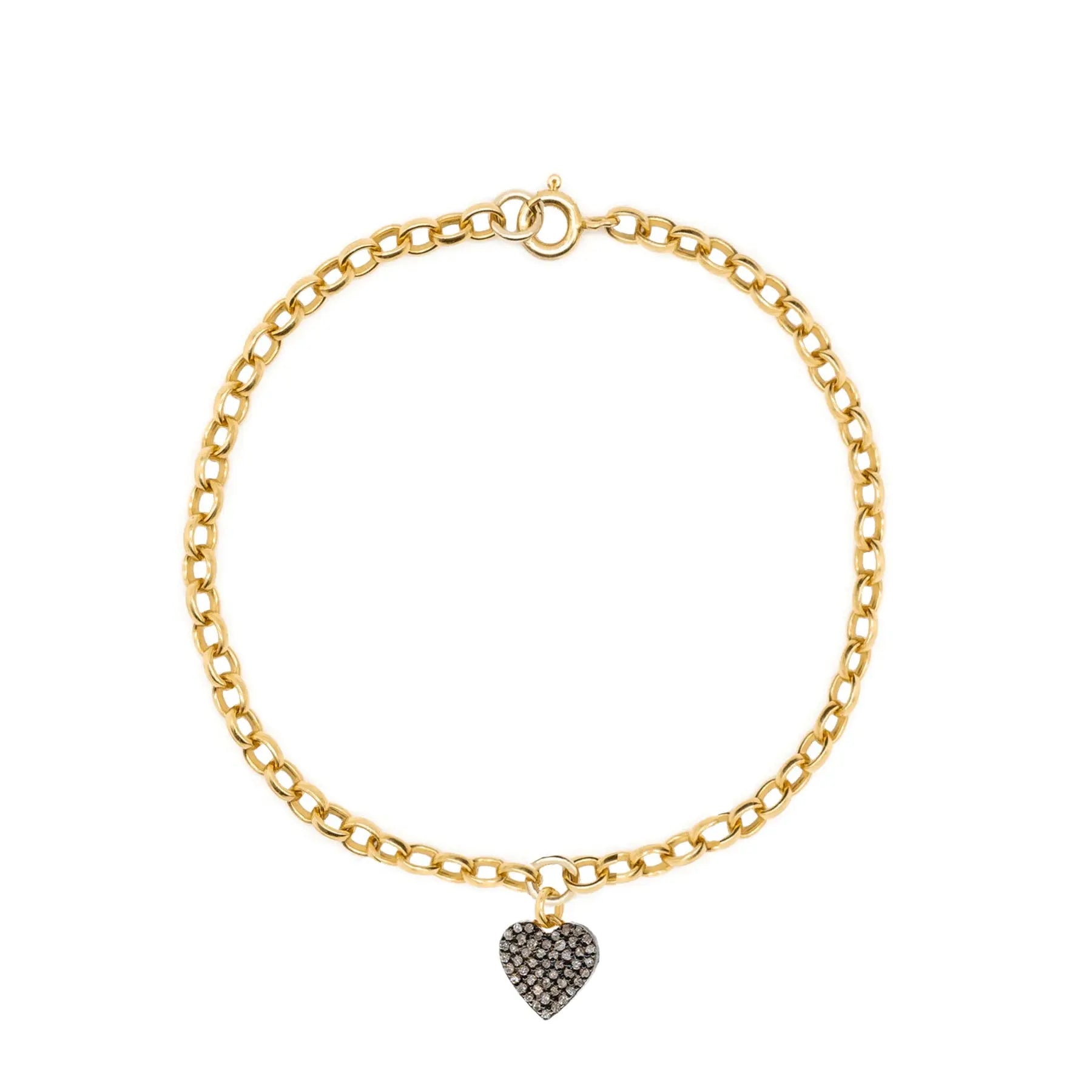 Diamond Double-Sided Heart Bracelet