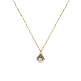 Diamond Claw & Pearl Necklace