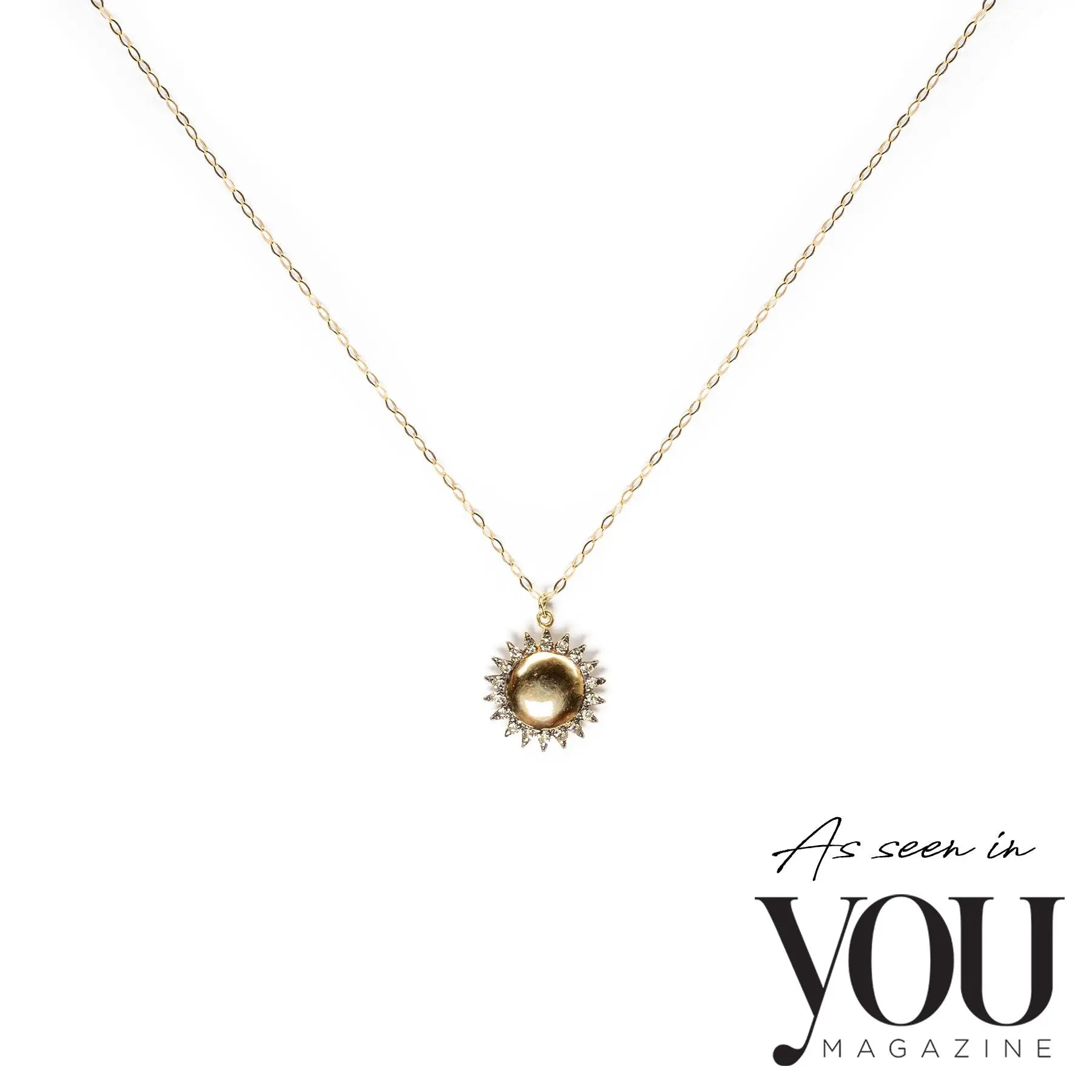 Diamond Brilliant Sun Necklace